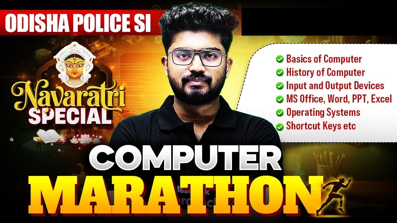 Odisha SI, RI ARI AMIN 2025 | Computer Marathon Class | By Shakti Sir
