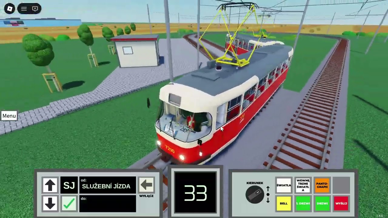 Przejazd linia 4 tramwaj Girov na Roblox plus zjazd do zajezdni