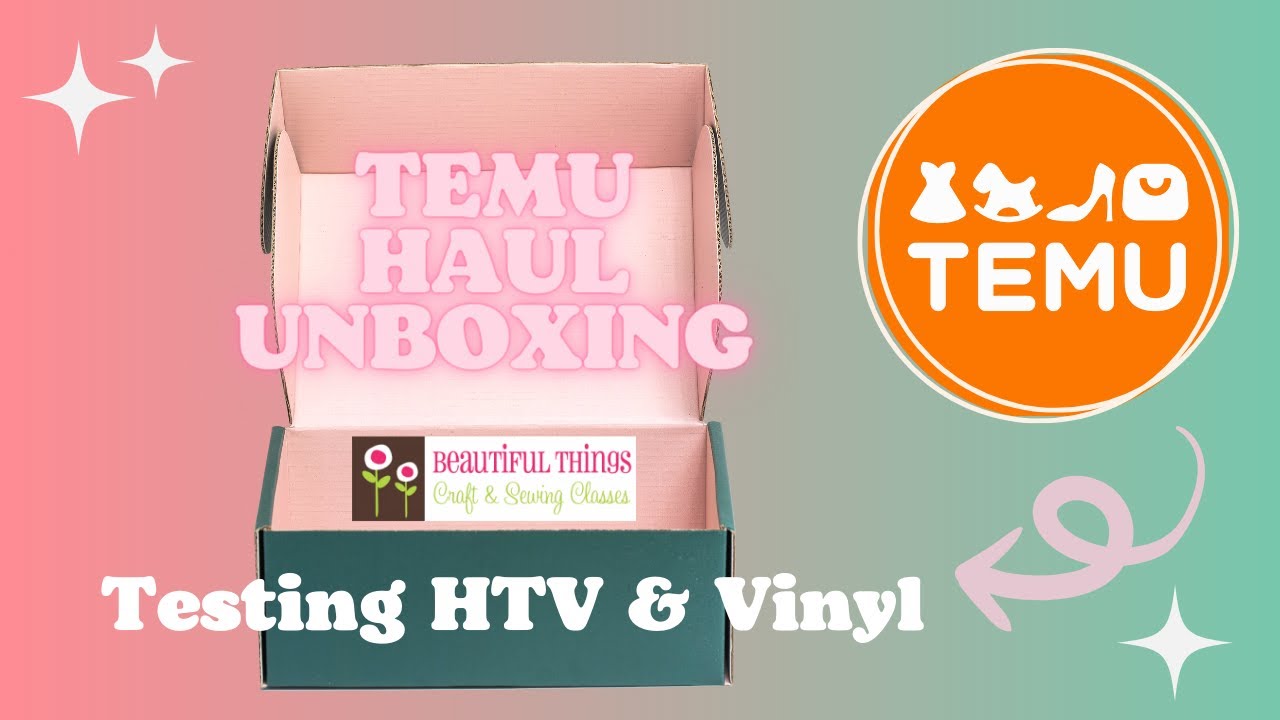 Unbox my crafty TEMU haul and test out HTV and vinyl cutting supplies and tools with me.