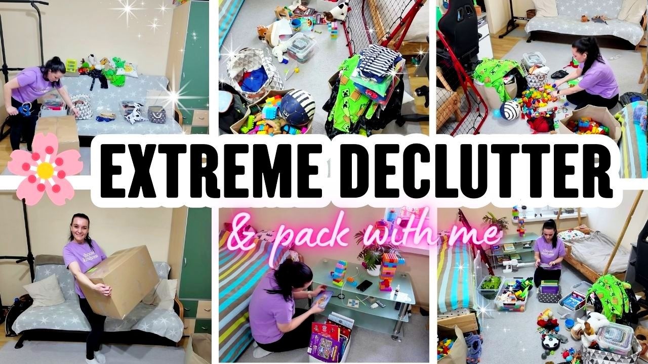 SPRING CLEANING MOTIVATION 🌸 EXTREME DECLUTTER & PACK WITH ME 📦