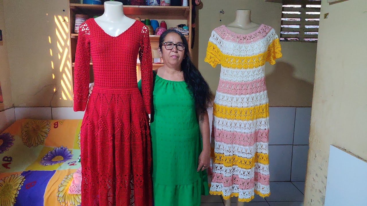 A CROCHÊTEIRA SANDRA, APRESENTEU MARAVILHOSOS TRABALHOS EM CROCHÊ, VEJA 