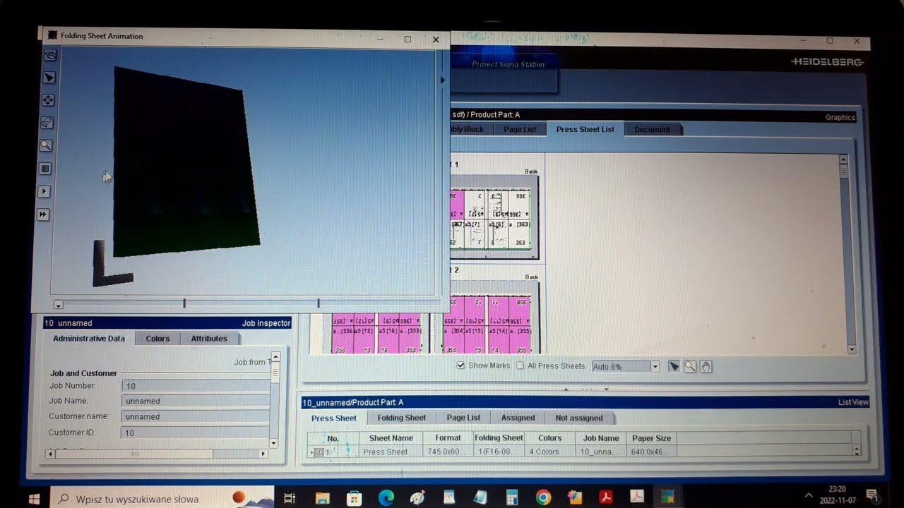 07XI2022 FILE TO PRINT Tomasz Siniak's private exercise: imposition in Heidelberg Signa Station etc.