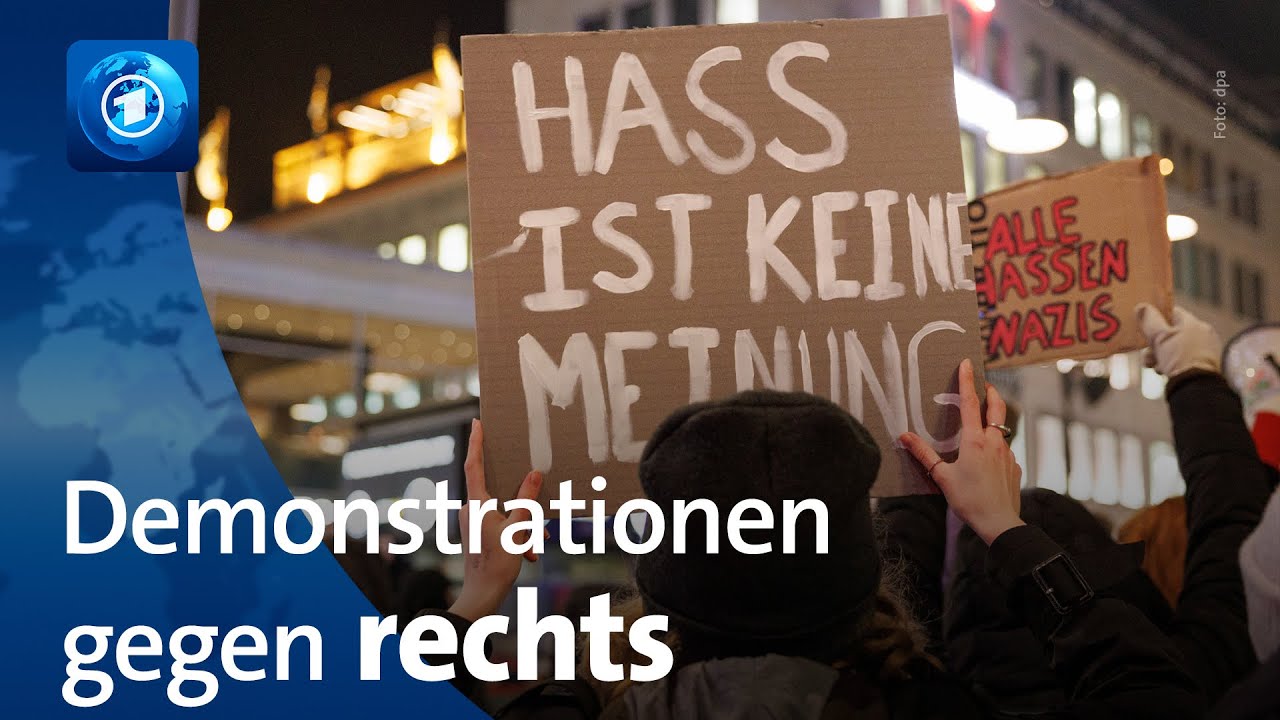 Zahlreiche Großdemos gegen Rechtsextremismus