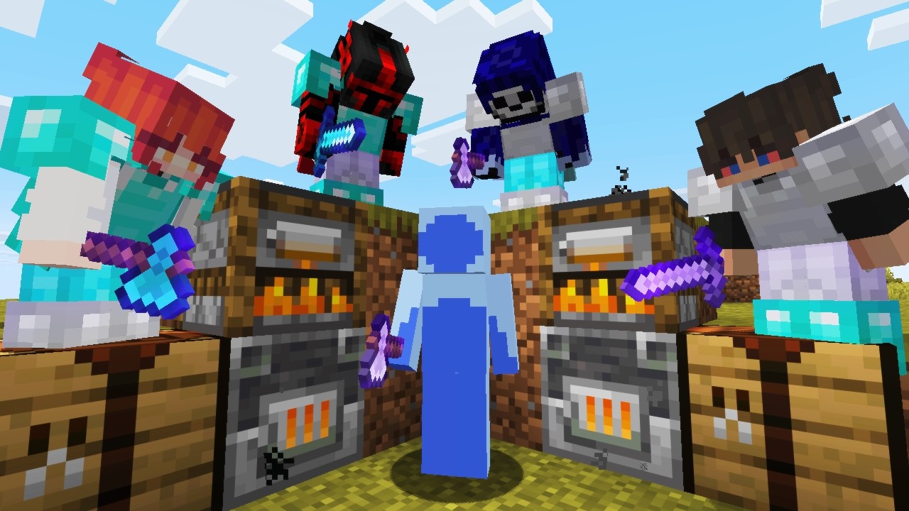 Minecraft Speedrunner VS 4 Hunters (Greek)