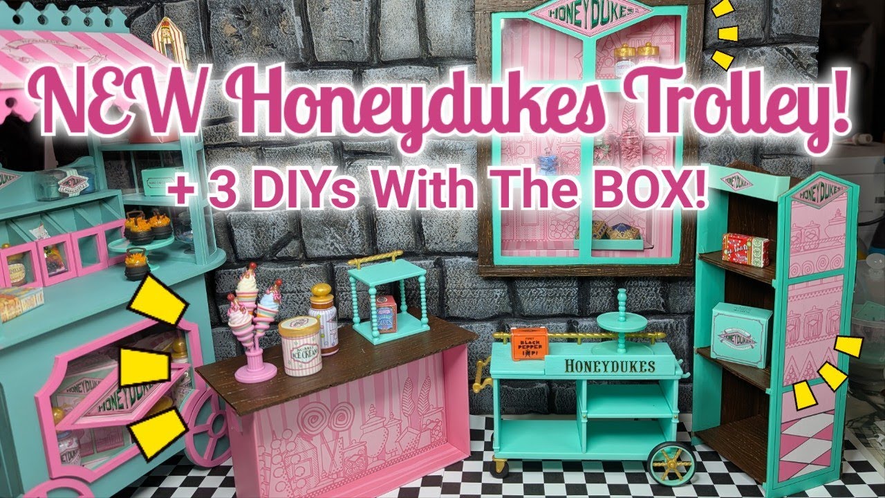 I Found The Miniverse Honeydukes Trolley! Let's Make 3 DIY Displays With The Box! Miniatures!