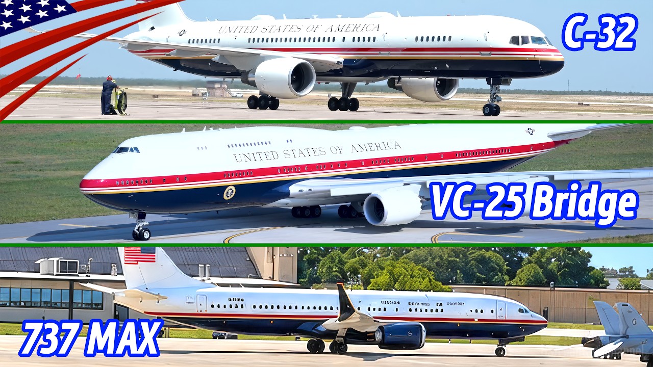 New &ldquo;Trump Livery&rdquo; on U.S. Government Jets &ndash; C-32, VC-25 Bridge & Boeing 737 MAX