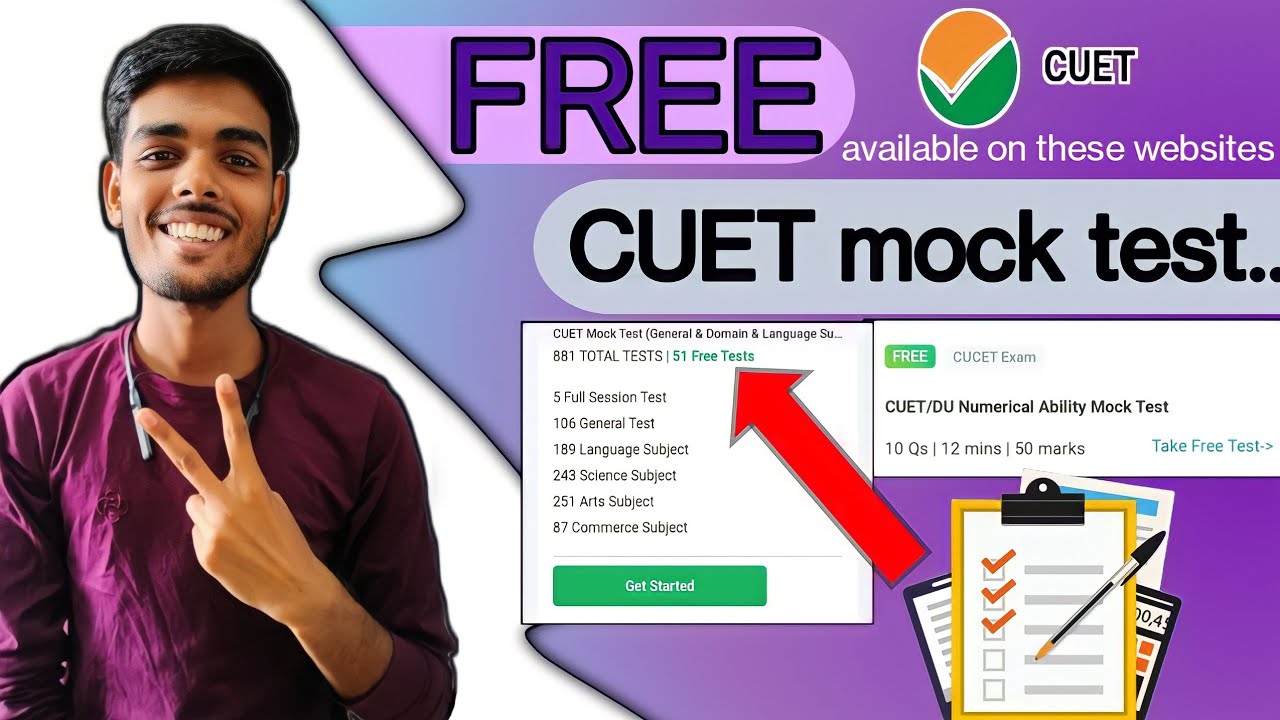 Give Free CUET mock test on these 5 sites 😍|| CUET free mock test 2023|| #cuet2023 #bhu #du #cuet