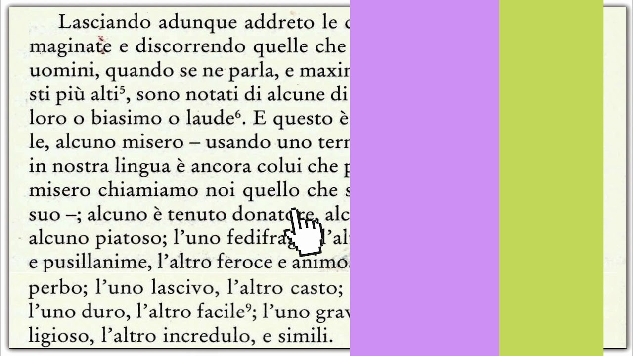 Videoparafrasi del cap. XV de Il Principe di N. Machiavelli