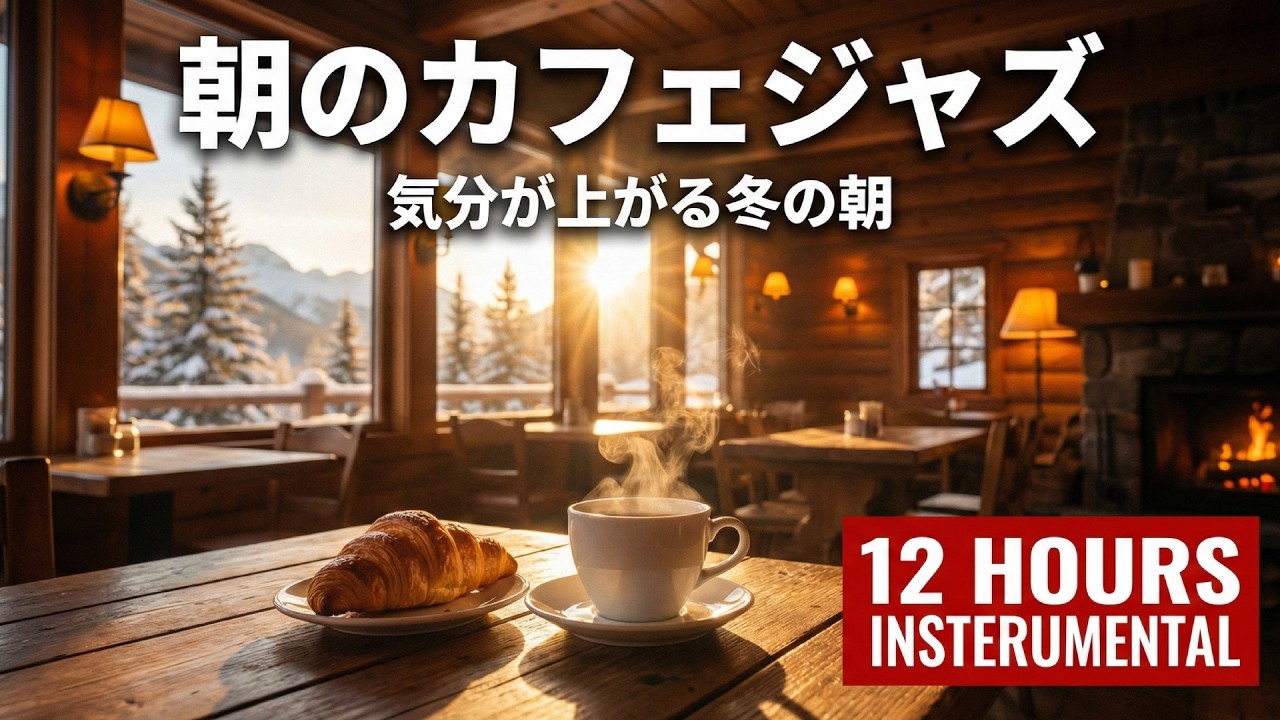 【冬カフェBGM】気分が上がる朝のジャズ｜最高の1日を始める、朝の支度とコーヒーの時間｜12時間 リラックスジャズ