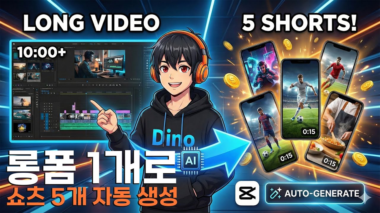 아직도 쇼츠 노가다 하세요? 조회수 터지는 하이라이트만 AI가 골라주는 역대급 편집 꿀팁