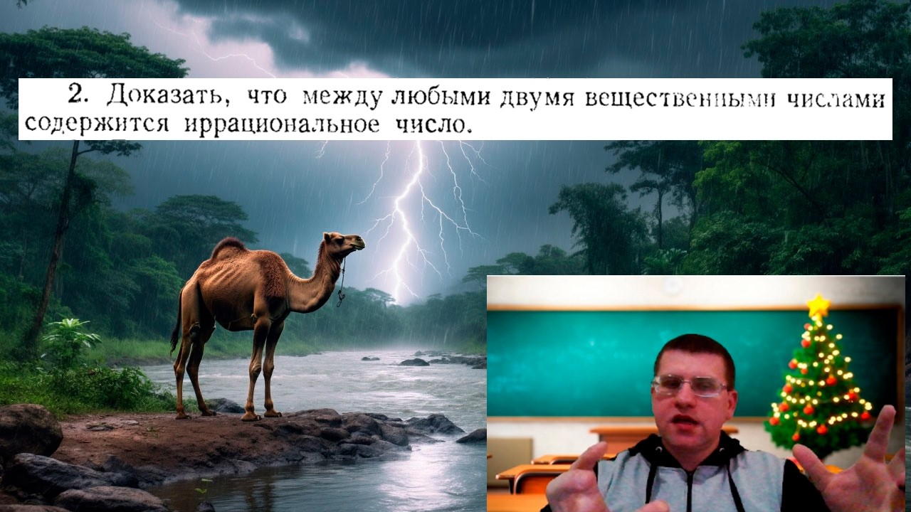 Упражнение из книги У. Рудина № 2, стр. 30 | Иррациональное число между двумя вещественными