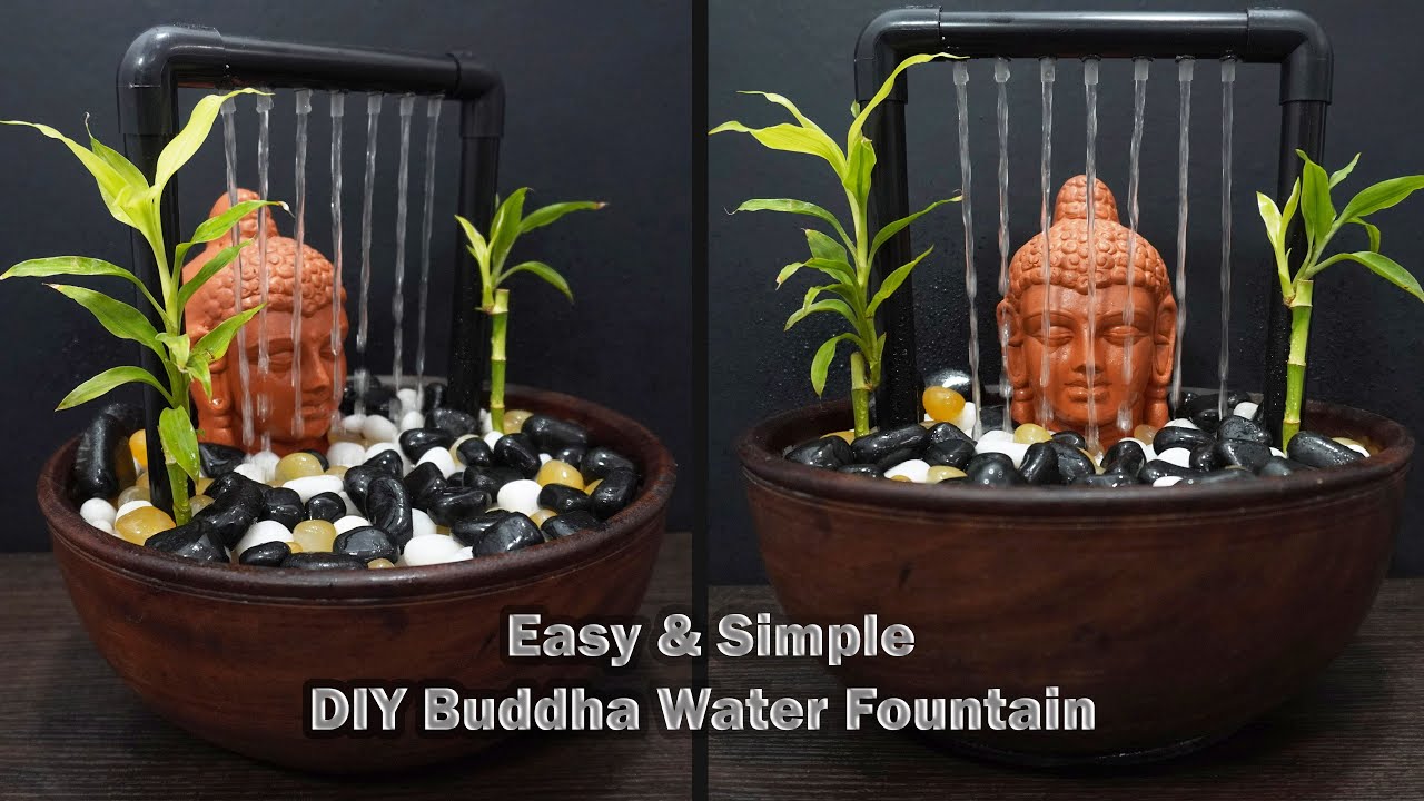 Buddha Water Fountain at Home Using PVC Pipe | Easy & Simple Amazing DIY Tabletop Water Fountain