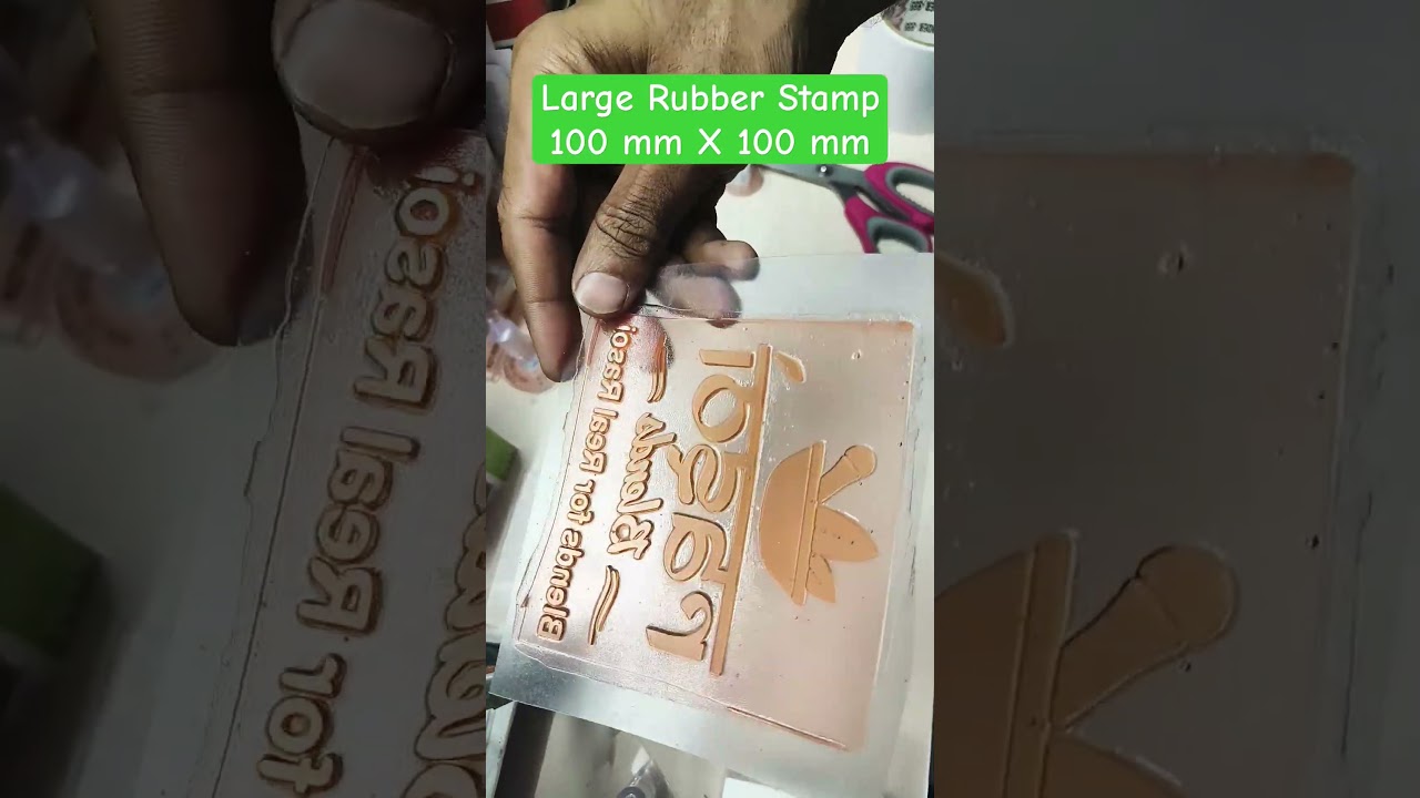 DIY Big & Beautiful ❤️ 4 inches square Rubber Stamp #stampfactory #rubberstamping