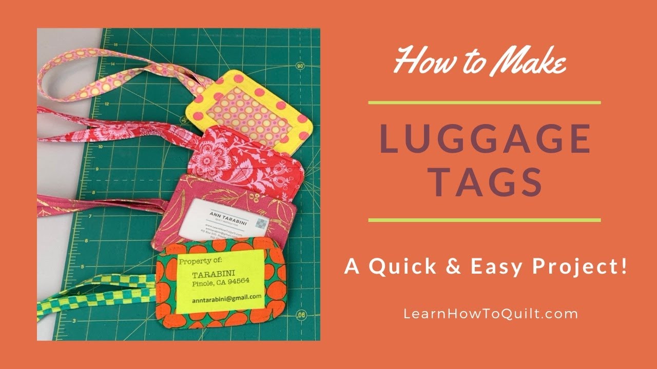 Easy Luggage Tags from Scraps