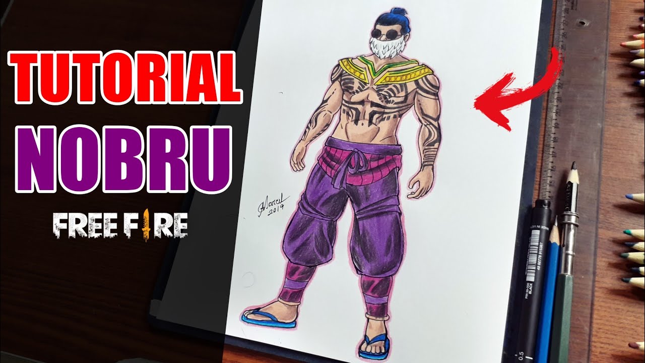 COMO DESENHAR A SKIN DO NOBRU FREE FIRE