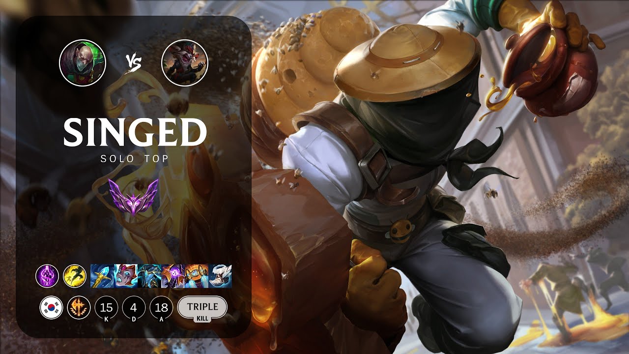 Singed Top vs Kled - KR Master Patch 14.7