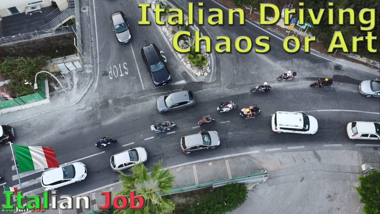 Italian Roundabout - Chaos or Art. #italy #driving #crash