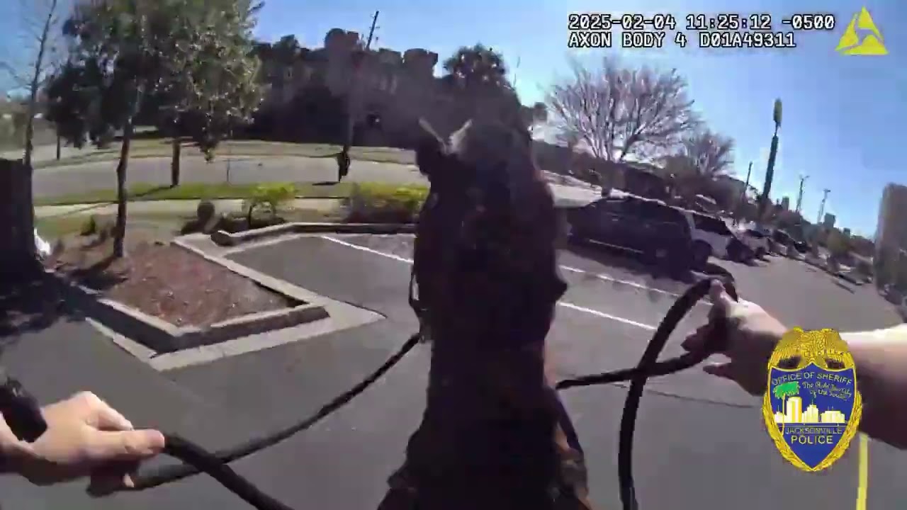 BODYCAM: Horseback Jacksonville police chase and arrest suspect in drug deal | Action News Jax