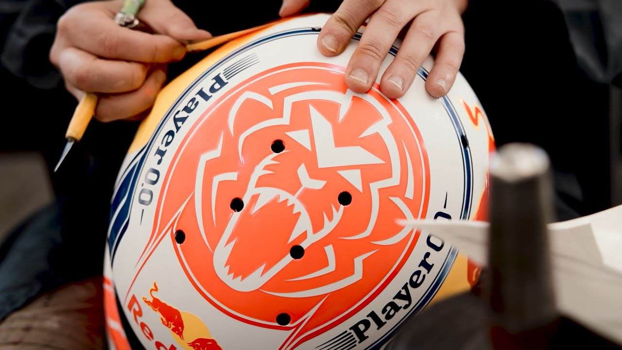 Exclusive sneak peek into painting Max' helmet: 