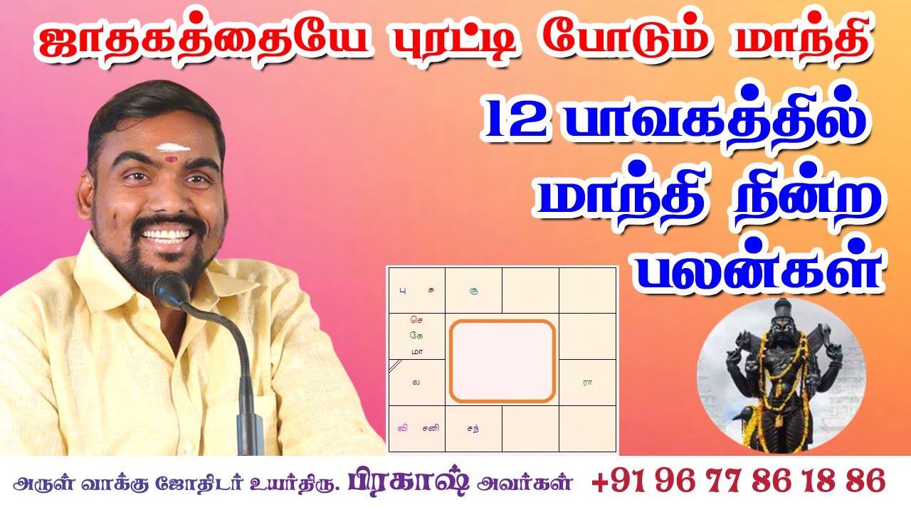 #ஜாதகத்தையே புரட்டி போடும் மாந்தி #12 பாவகத்தில் மாந்தி நின்ற பலன்கள் #மாந்தி  #jothidathalapathy