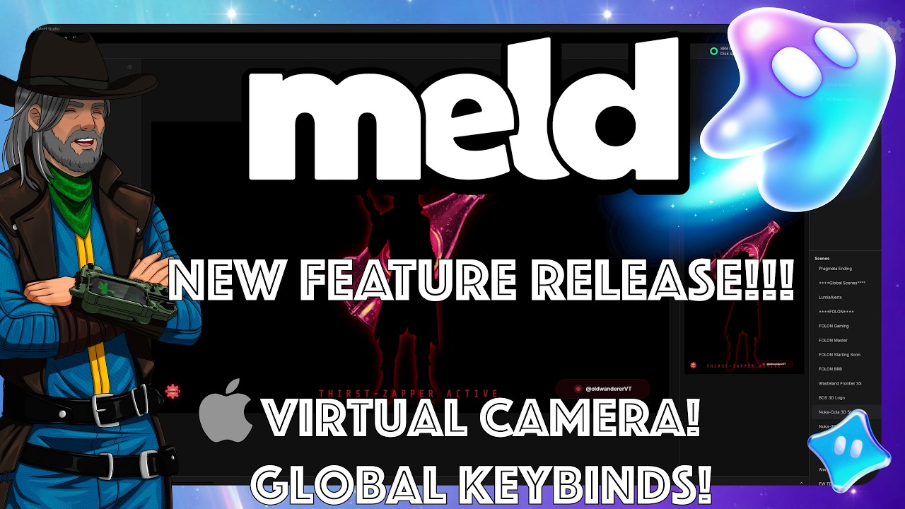 Meld Studio - New Features - Mac Virtual Cam/Global Hotkeys!