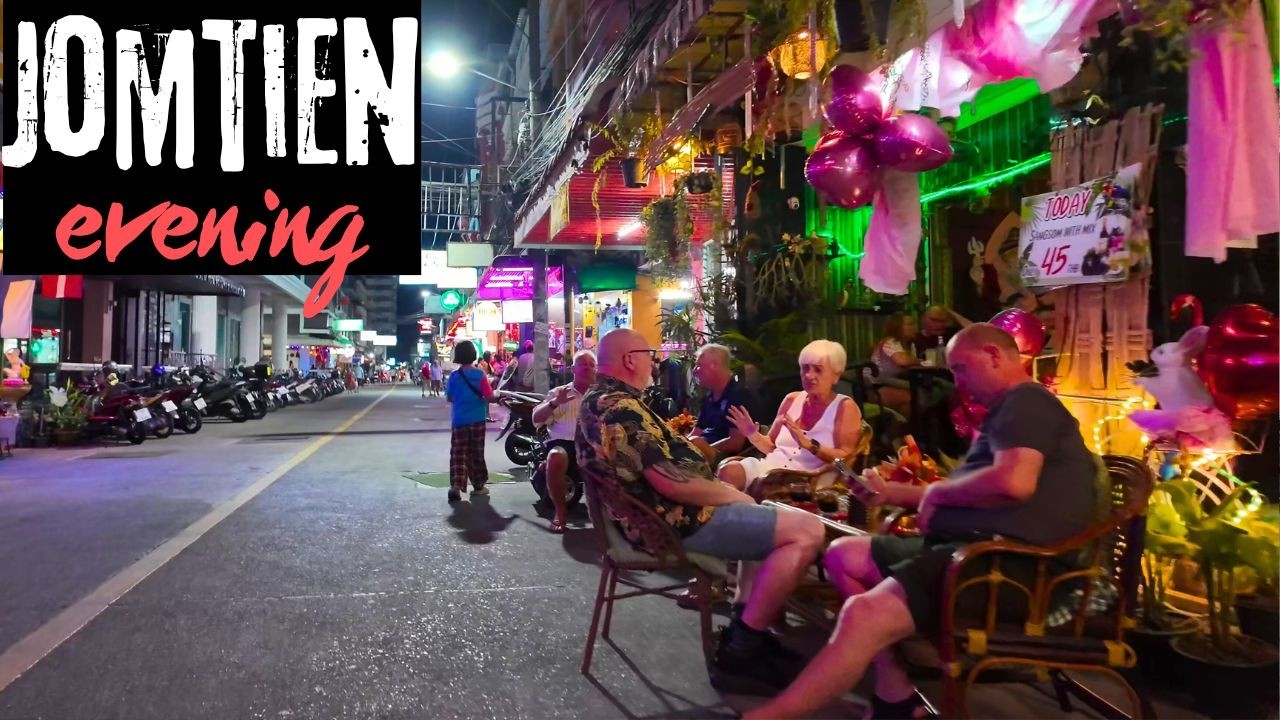 Jomtien After Dark 🇹🇭 | Evening Walk in Thailand
