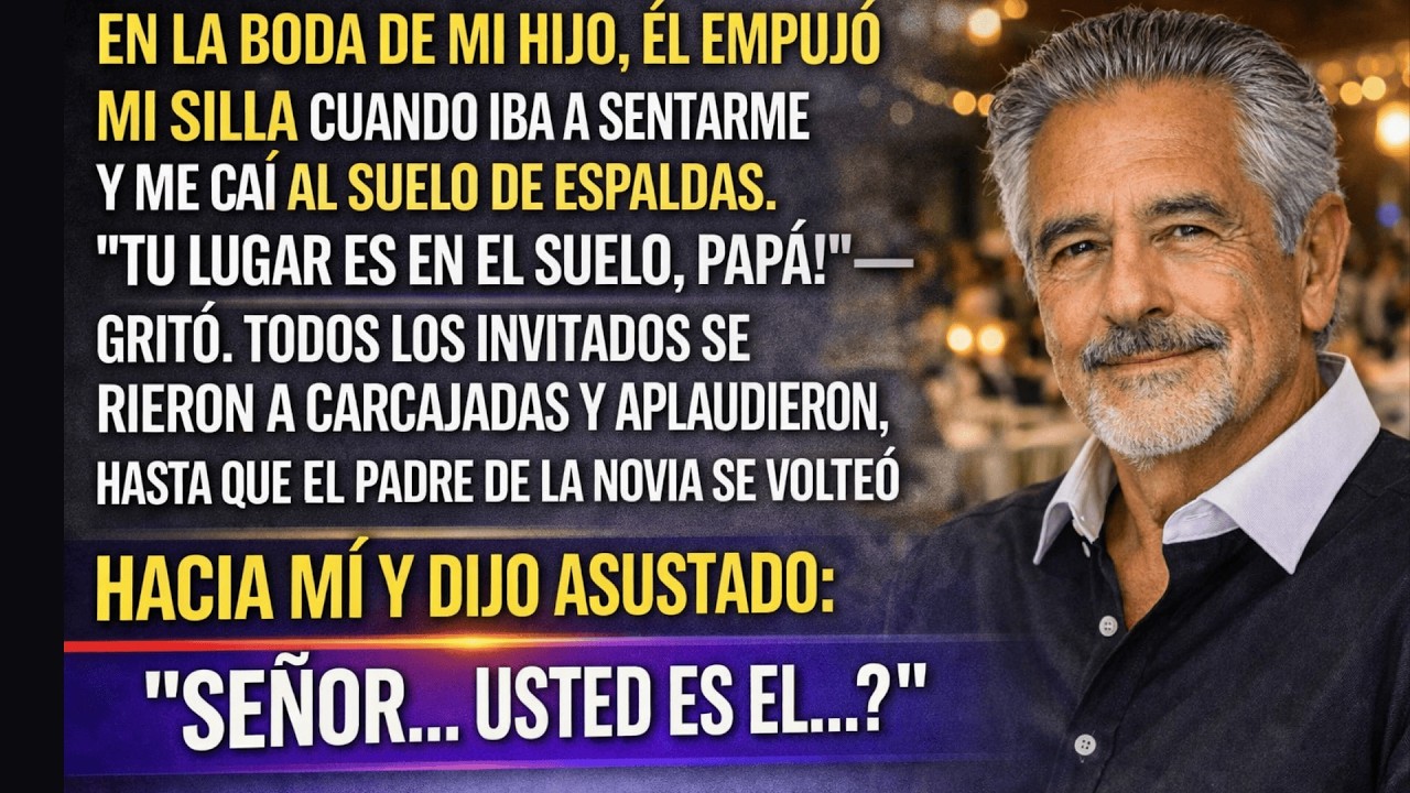En La Boda De Mi Hijo, Él Empujó Mi Silla Cuando Iba A Sentarme Y Me Caí Al Suelo, Entonces...