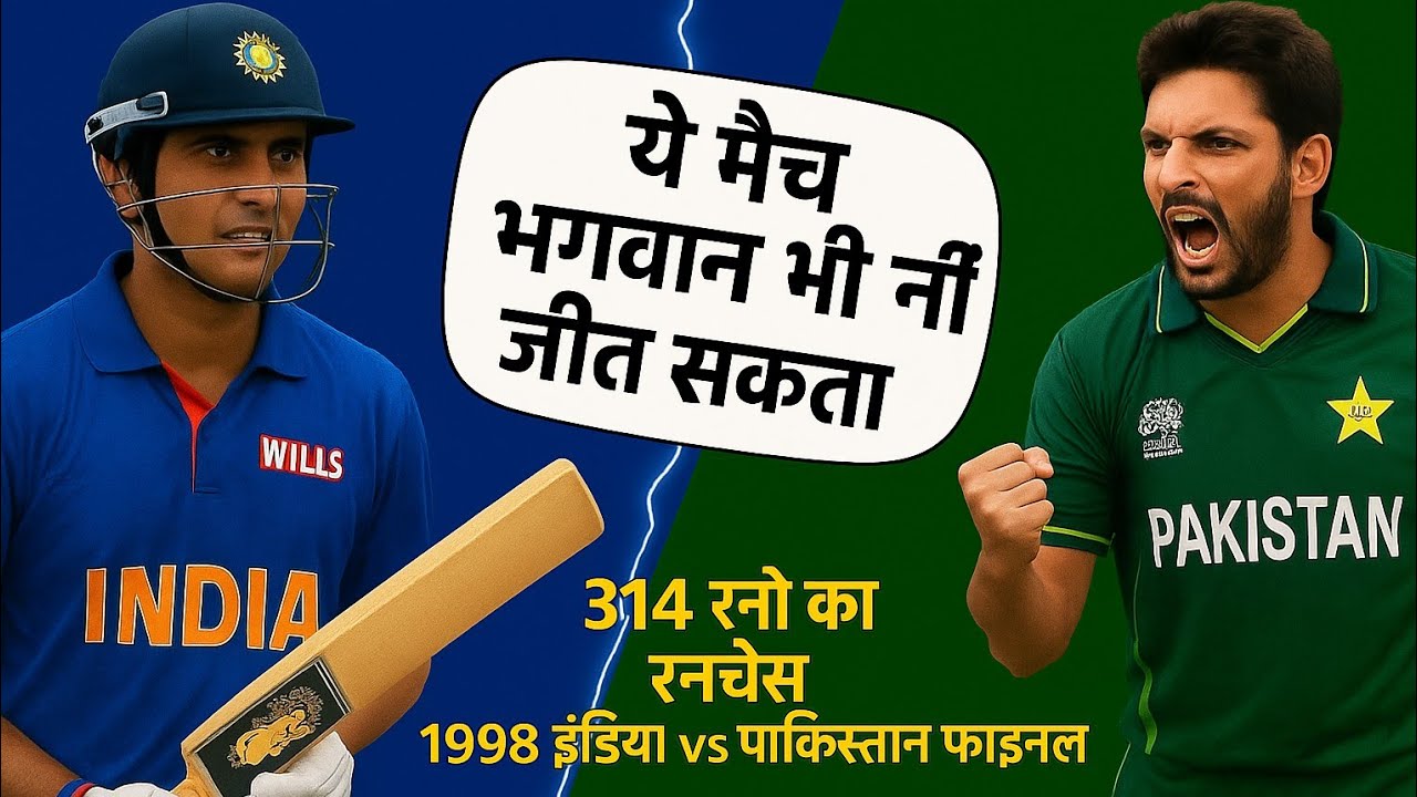 IND vs PAK Final 1998 जब पाकिस्तान 314 रन बनाकर भी भारत से हारा |