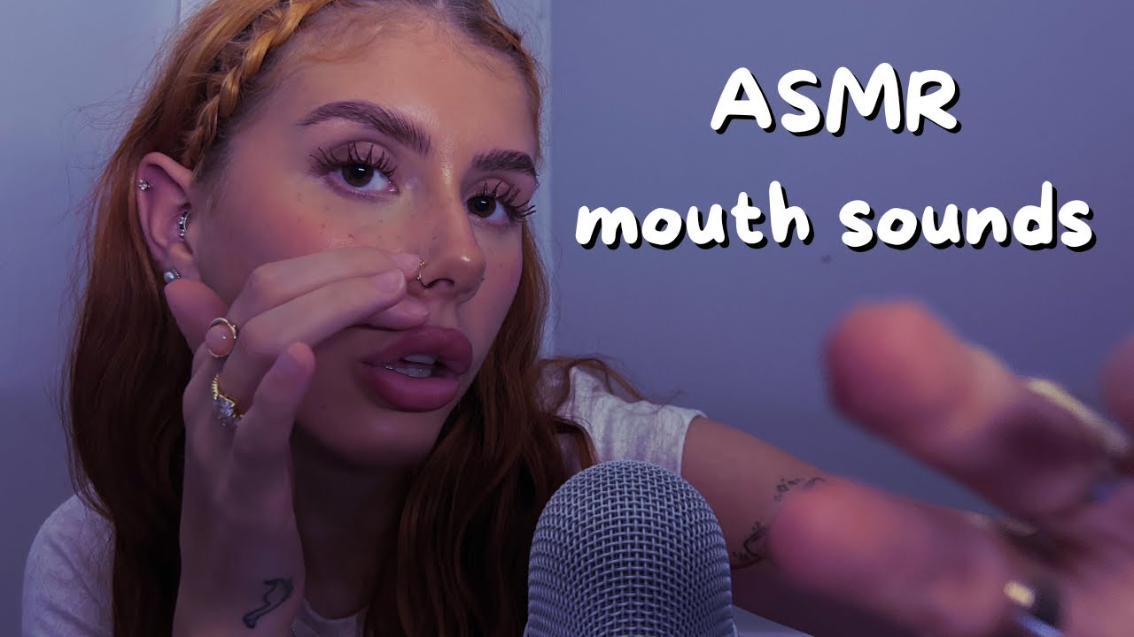 ASMR slow mouth sounds, spit painting & hand movements 💕