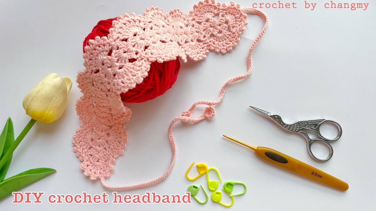 134. DIY crocht headband | Hướng dẫn móc ruy băng trang trí, làm băng đô xinh | by changmy