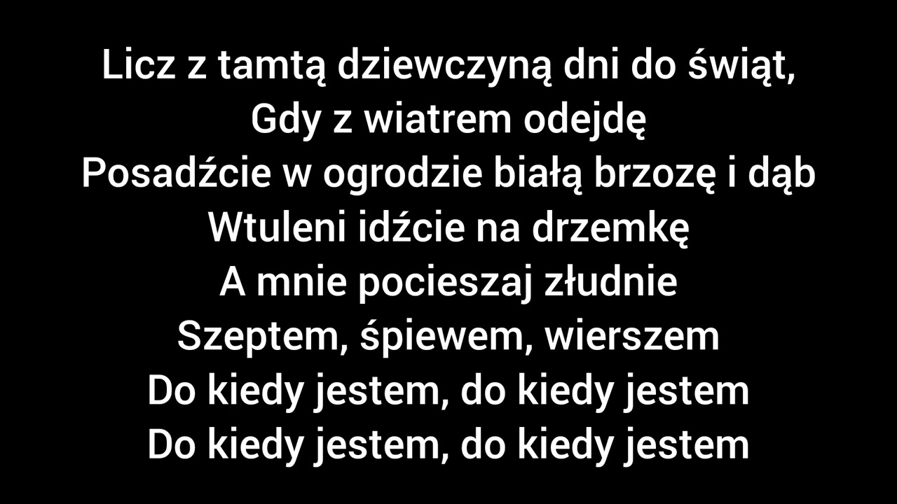 sanah - Do kiedy jestem (Tekst/Muzyka)