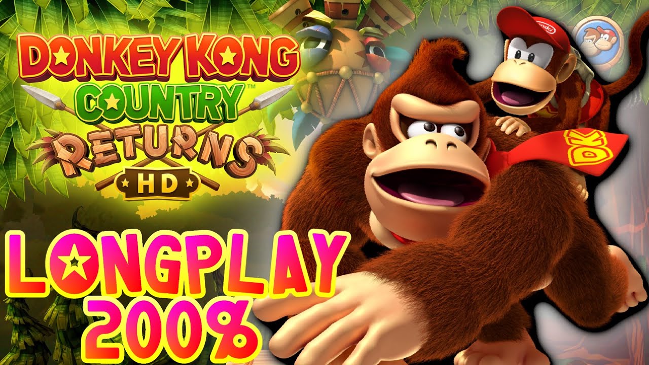Donkey Kong Country Returns HD - 200% Longplay [4K]