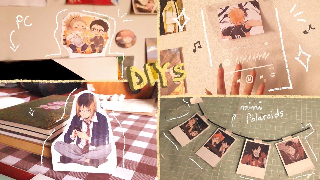 MANUALIDADES de HAIKYUU 🏐✨para decorar tu escritorio🌱| Anime diys