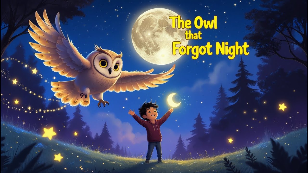 The owl That Forgot Night | A Moral Story of a Boy with his pet Mo | Made this Story for the Kids