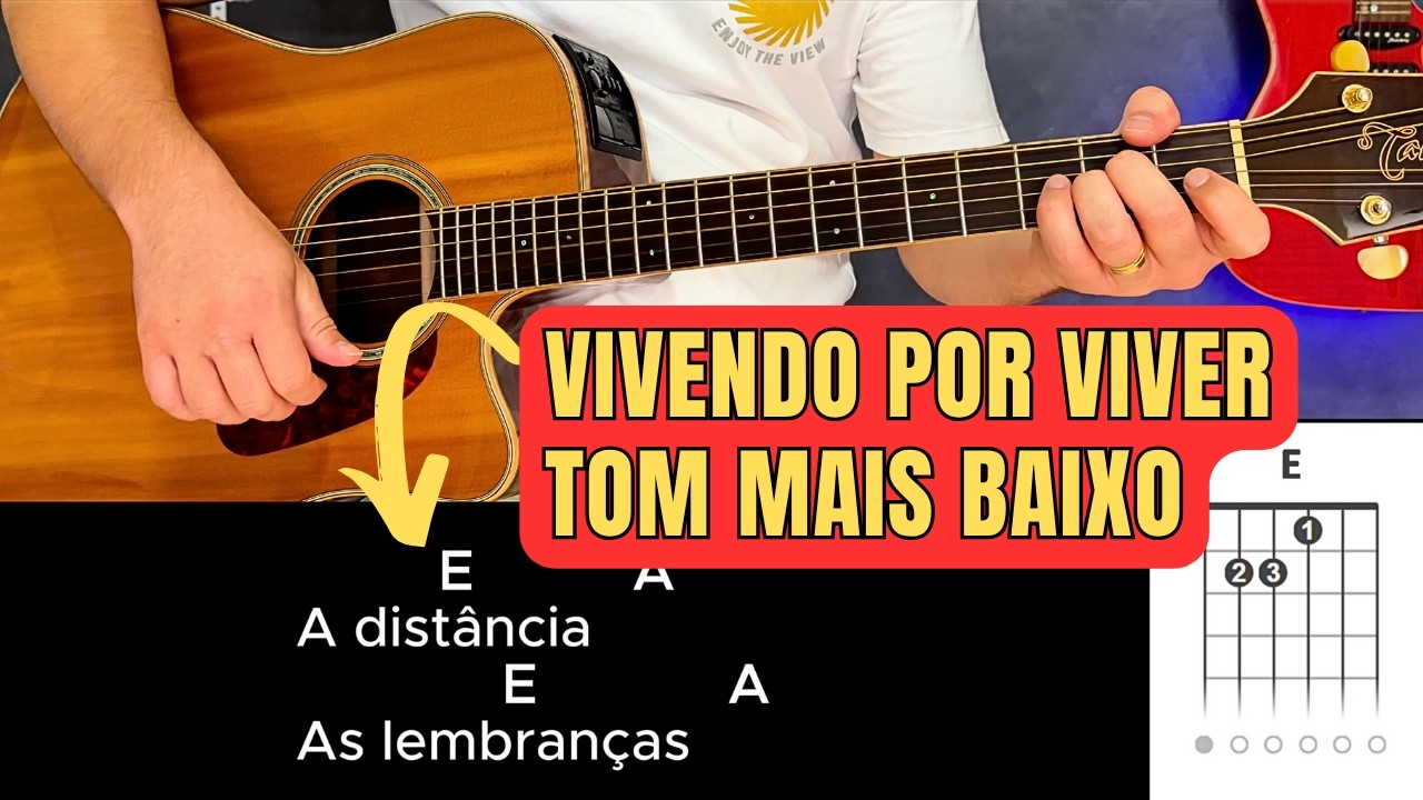 Como Tocar VIVENDO POR VIVER (Zezé di Camargo e Luciano) Tom mais baixo