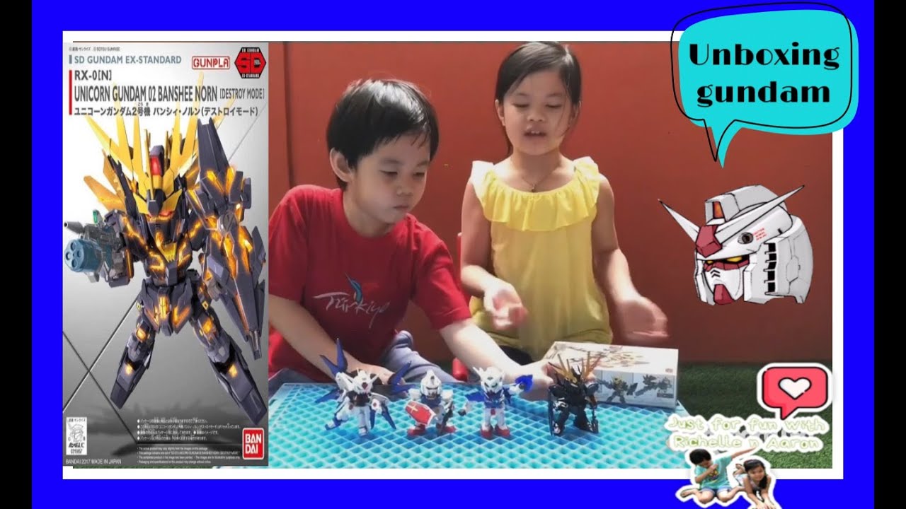 Unboxing Gundam 02 Banshee Norn with Aaron #unboxinggundam #gundamSD