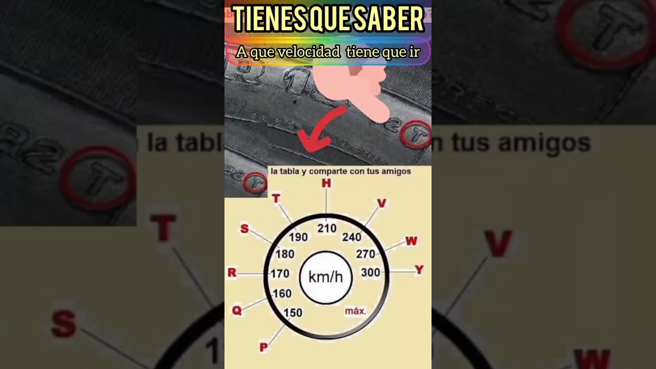 tus neum&aacute;ticos tienen letras a que velocidad tienes que ir✋