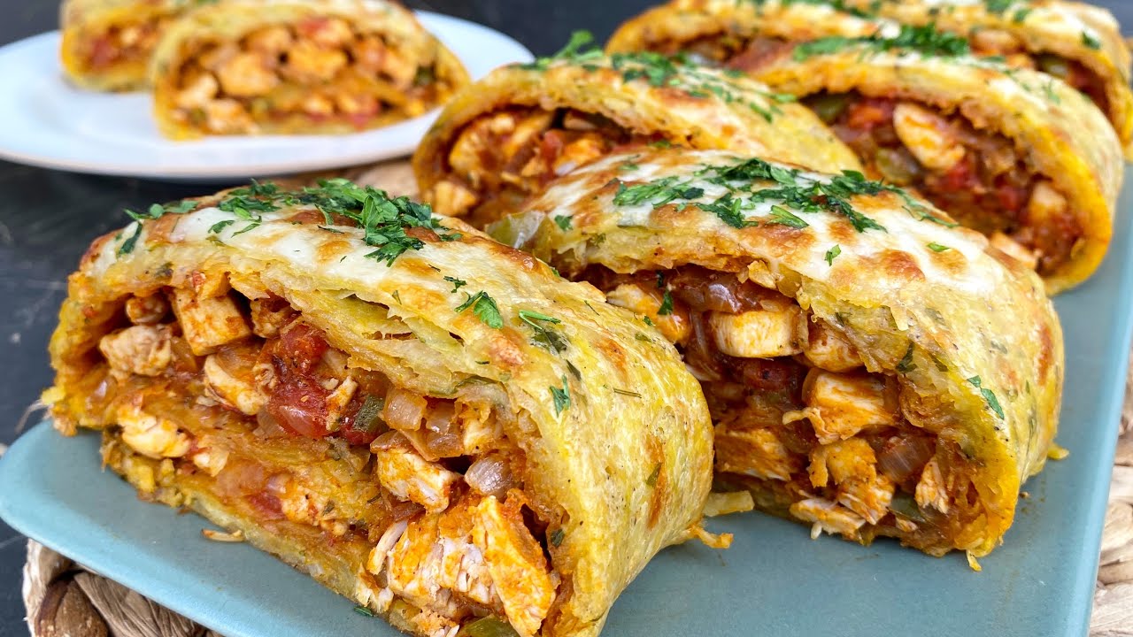 PATATES VE TAVUĞUN EN LEZZETLİ HALİ - TAVUKLU RULO PATATES TARİFİ - yemek tarifleri