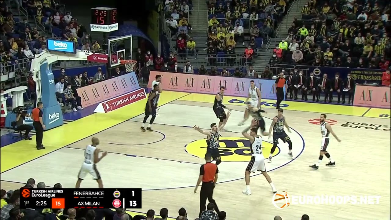 Fenerbahce Beko Istanbul-AX Armani Exchange Milan 43-68: Shavon Shields (13 points)