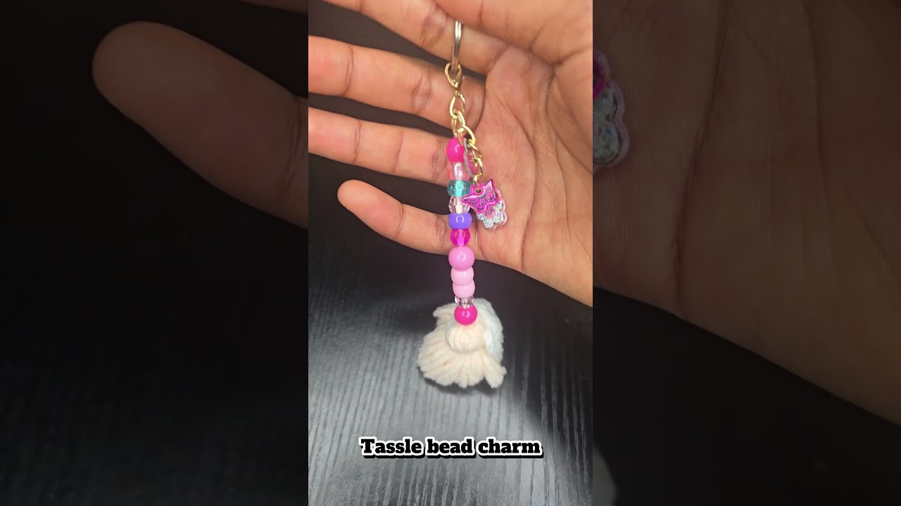Bow keychain,Heart keychains Tassle bead charm, Scrunchie,and Headphone accessory charm 