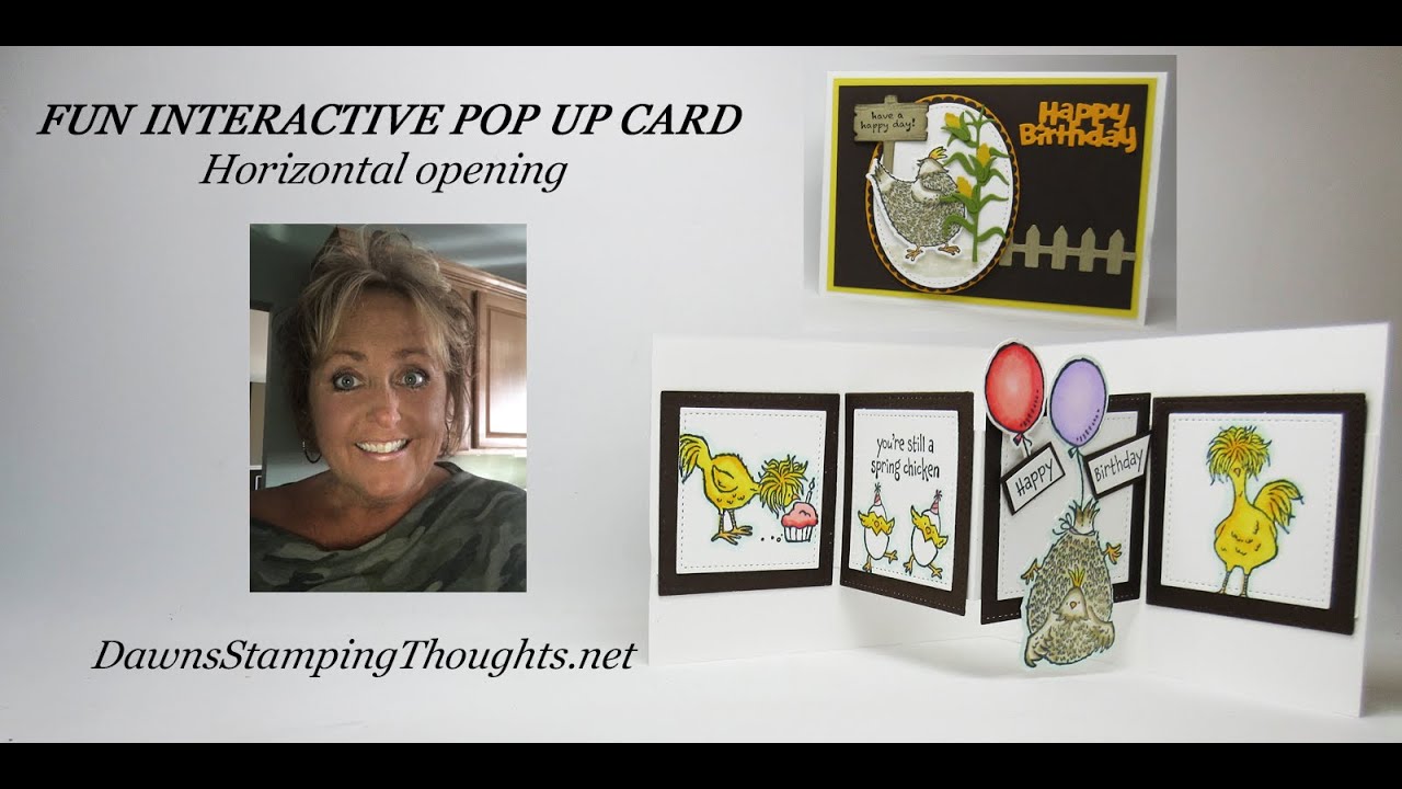 AMAZING INTERACTIVE POP UP CARD with Horizontal Opening