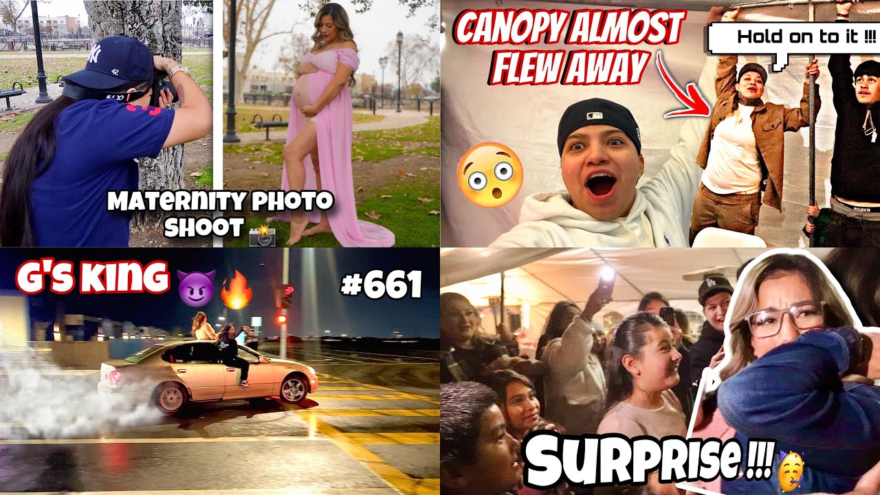 DAY IN OUR LIFE | MATERNITY PHOTO SHOOT| CAR MEETS| SURPRISE BABY SHOWER