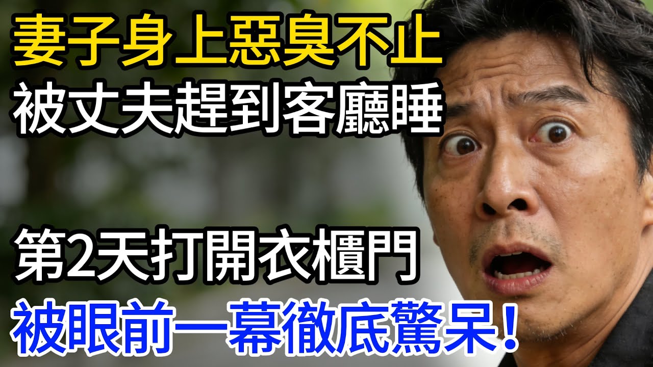 妻子身上惡臭不止，被丈夫趕到客廳睡，第2天打開衣櫃，被眼前一幕徹底驚呆！