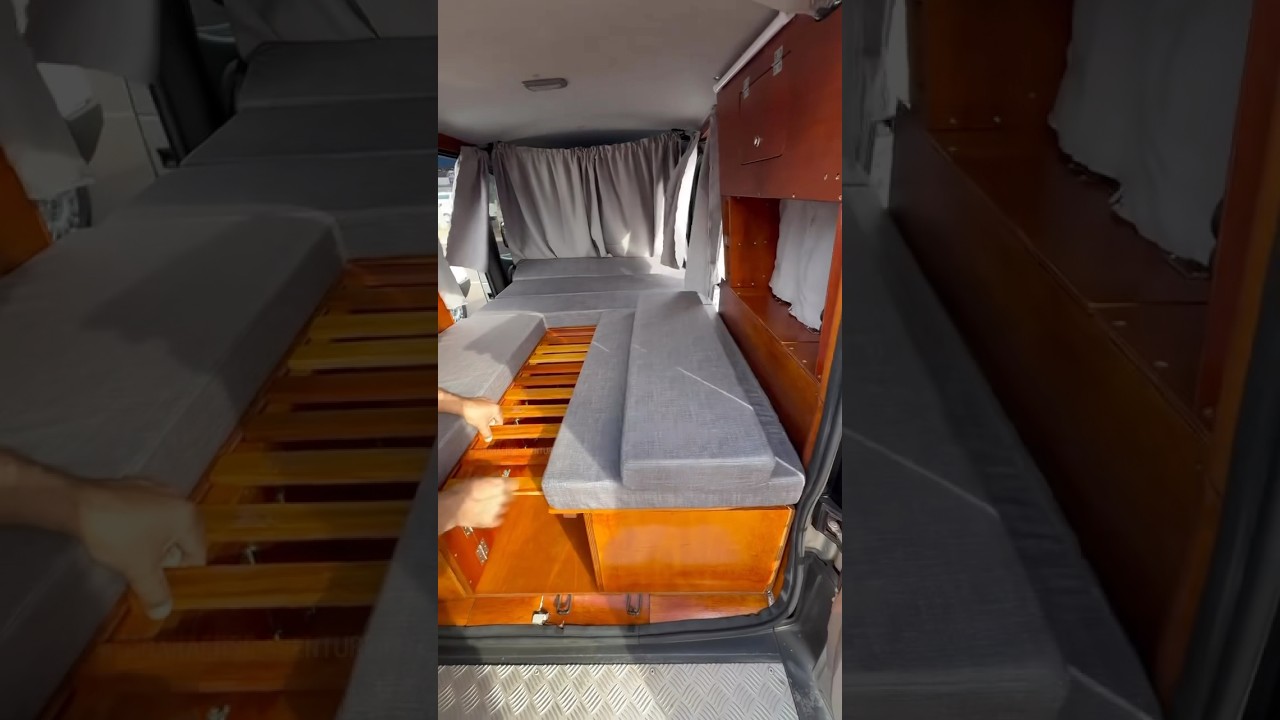 Dobl&ograve;Home projeto Artesanal com cama de 1,90 por 1,20 #motorhome #vidanaestrada #doblohome