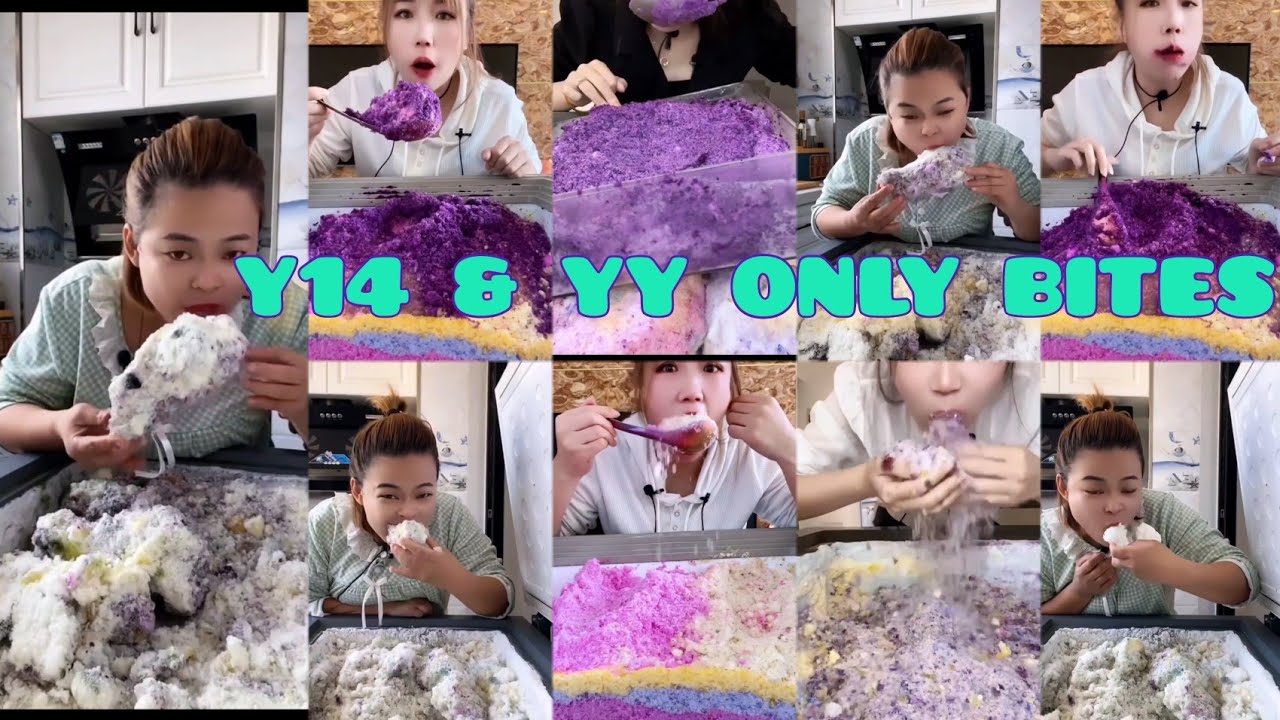 YY & Y14 FREEZER FROST SQUEAKY GIGANTIC CHUNKS ONLY BITES|SPOONFUL MOUTH WATERING CRYNCHY ICE 🧊😋🥶❄️😱
