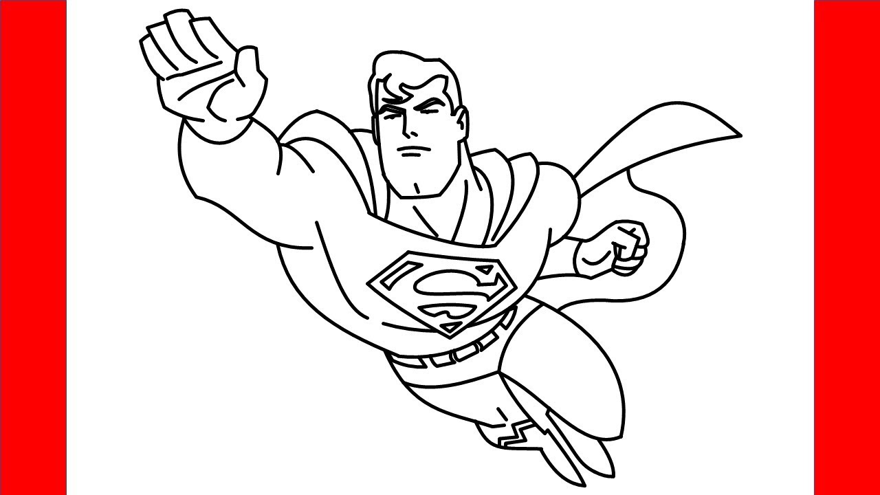 How To Draw Superman - Step By Step Drawing