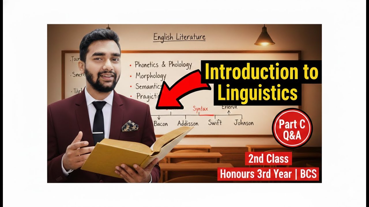 Part C | Introduction to Linguistics | 3rd Class | Core Areas & Branches | Honours & BCS
