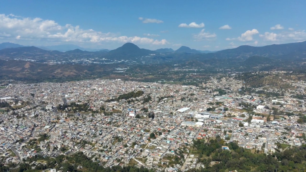 Panoramica de Zitacuaro, Michoacan, Mexico. 4K drone.