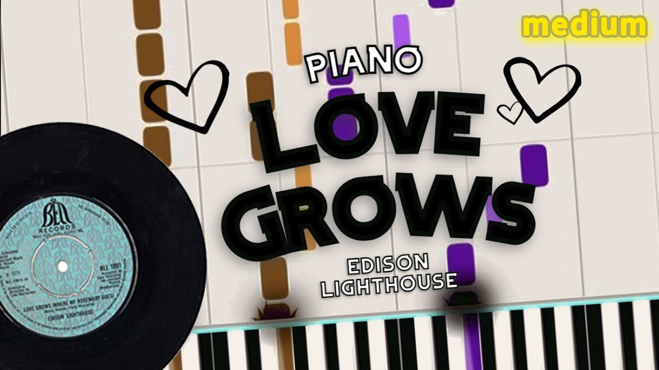 love grows - Edison Lighthouse - Piano Tutorial Medium