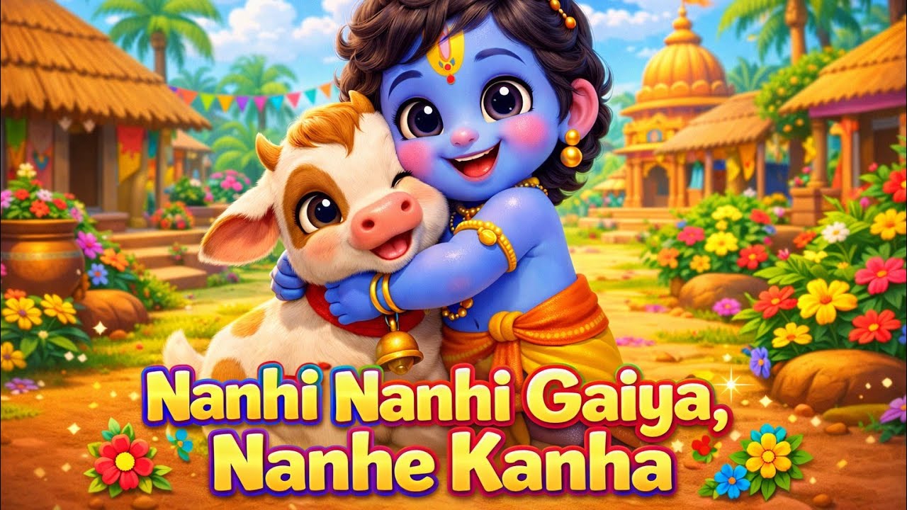 Nanhi Nanhi Gaiya, Nanhe Kanha Cute Krishna Song | Hindi Kids Rhyme|#KidsBhajan #Balakrishnan